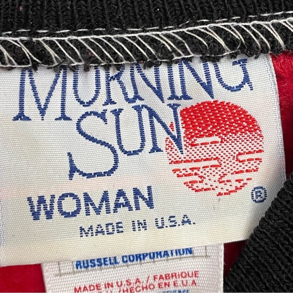 Vintage Morning Sun Dalmatian Dog Sweatshirt Red Women size 3X heart - Picture 2 of 11